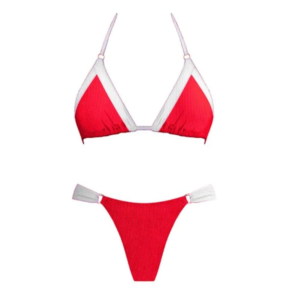 Red Triangle Swimsuit - Picture 3 of 7